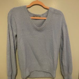 fuzzy blue top!